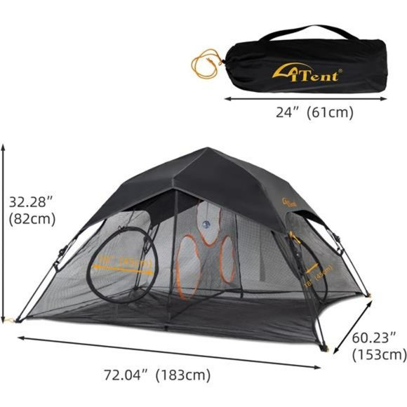 Outdoor Cat Play Tent (X- Large Portable Cat House, Cat Enclosure w/Cat Tunnel) - Picture 3 of 6